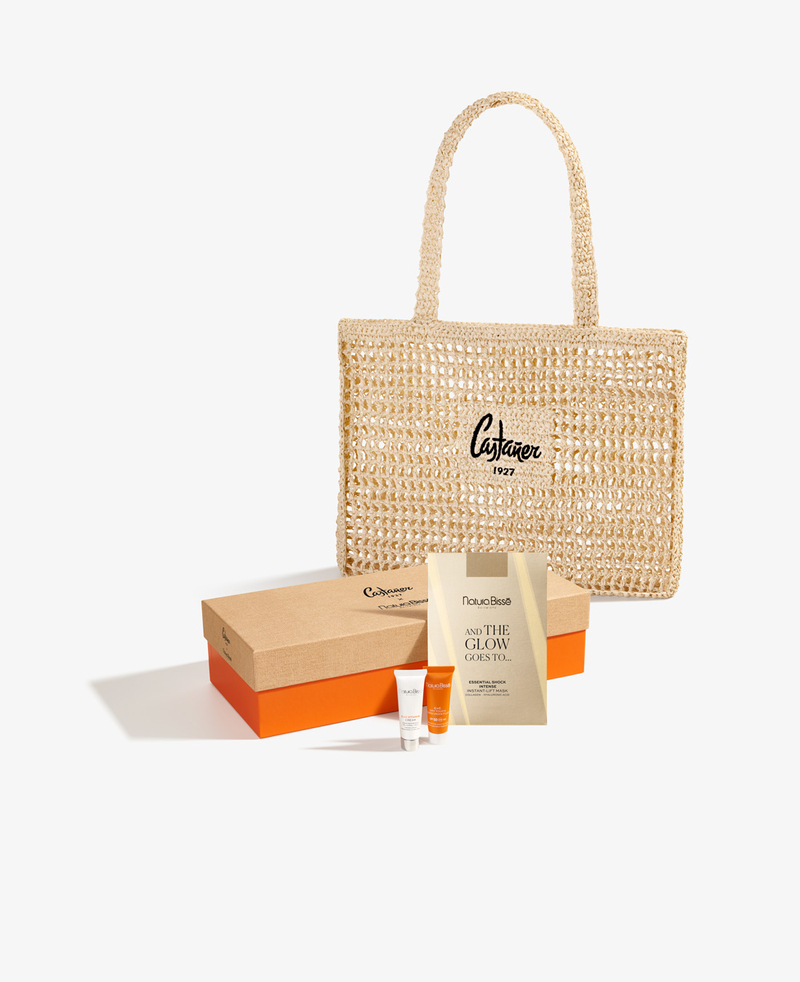 bolso de rafia castañer x natura bissé