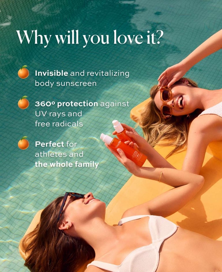 Why will you love it?  ✓ Invisible and revitalizing body sunscreen ✓ 360º protection against UV rays and free radicals ✓ Perfect for athletes and the whole family