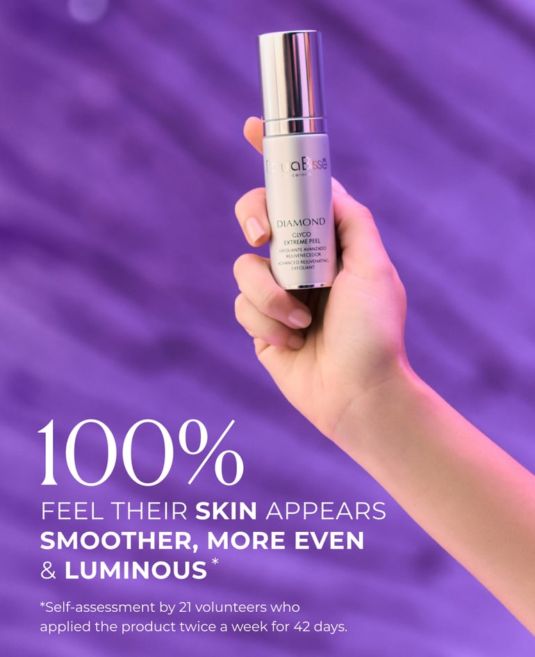 100% feel their skin appears smoother, more even and luminous  *Self-assessment by 21 volunteers who applied the product twice a week for 42 days.
