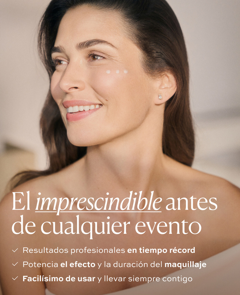 EL IMPRESCINDIBLE  antes de cualquier evento ✓Resultados profesionales en tiempo récord ✓Potencia el efecto y la duración del maquillaje ✓Facilísimo de usar 