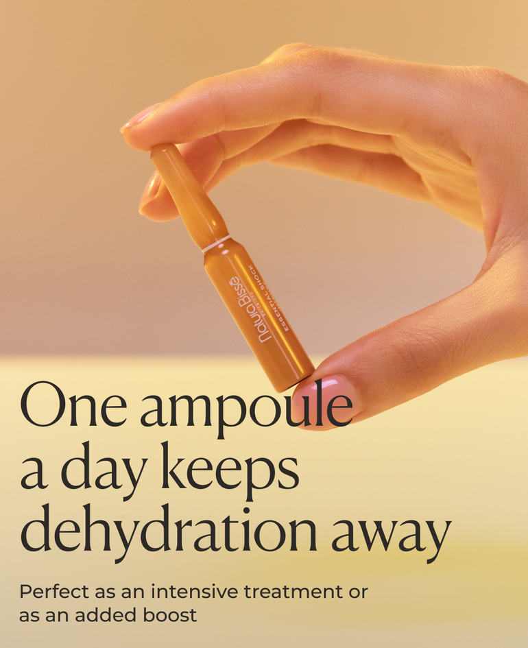 ONE AMPOULE A DAY KEEPS DEHYDRATION AWAY Perfect as an intensive treatment or as an added boost