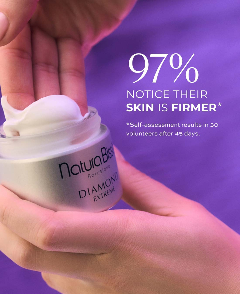 100% fewer wrinkles and lines*  *Self-assessment of 30 volunteers that applied the product twice daily for 45 days.