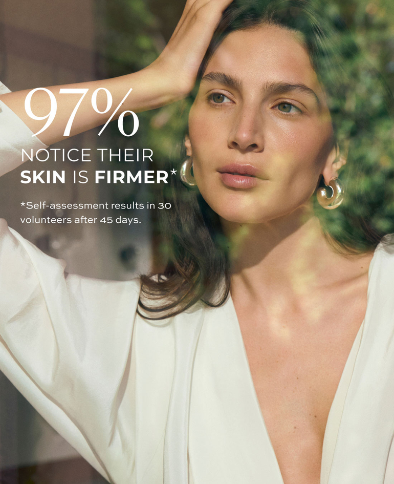 100% fewer wrinkles and lines*  *Self-assessment of 30 volunteers that applied the product twice daily for 45 days.