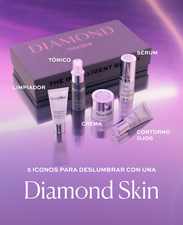 5 iconos para deslumbrar con una Diamond Skin Crema Sérum Contorno ojos Limpiador Tónico