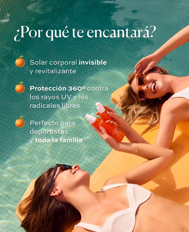 ¿Por qué te encantará?  ✓ Solar corporal invisible y revitalizante ✓ Protección 360º contra los rayos UV y los radicales libres ✓ Perfecto para deportistas y toda la familia