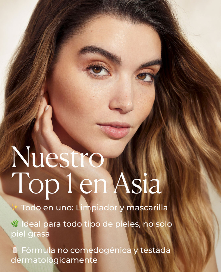 NUESTRO TOP 1 EN ASIA ✨ Todo en uno: Limpiador y mascarilla 🌿 Ideal para todo tipo de pieles, no solo piel grasa 🧴 Fórmula no comedogénica y testada dermatológicamente