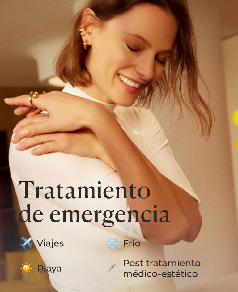 TRATAMIENTO DE EMERGENCIA: Viajes, Playa, Frío, Post tratamiento médico-estético