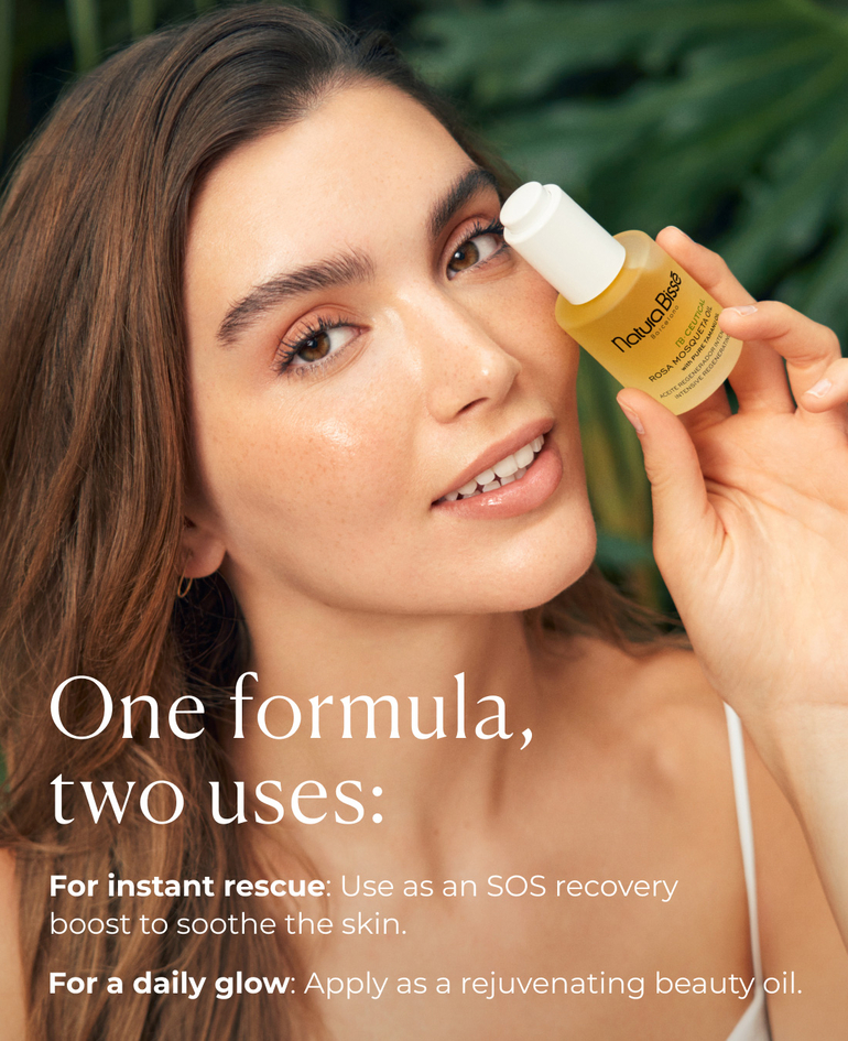 ONE FORMULA, TWO USES: ✓ For instant rescue: Use as an SOS recovery boost to soothe and treat stressed skin. ✓ For a daily glow: Apply as a rejuvenating beauty oil to give your skin radiance every day.