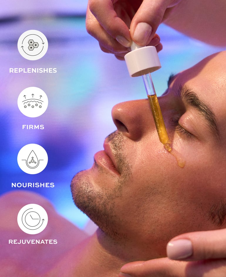 NOURISHES FIRMS REPLENISHES REJUVENATES