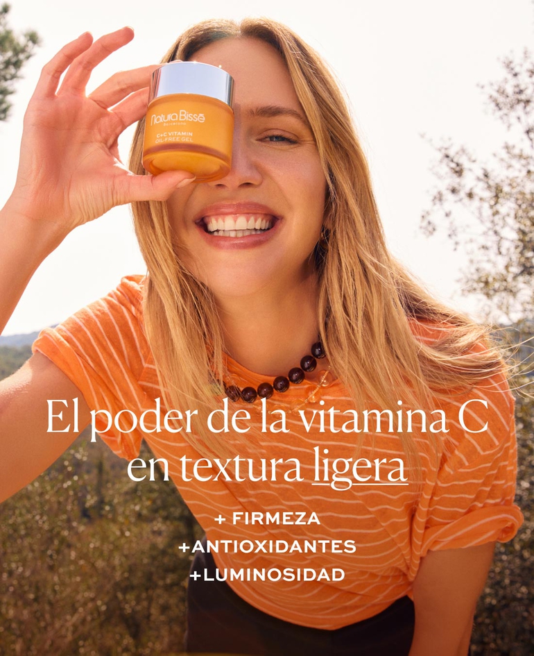 TODO EL PODER DE LA VITAMINA C EN TEXTURA LIGERA  + Firmeza + Antioxidantes + Luminosidad sin exceso de brillos