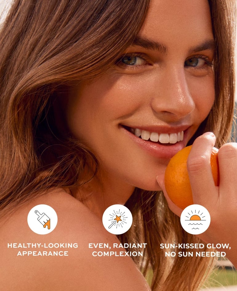 SUN-KISSED GLOW, NO SUN NEEDED-HEALTHY-LOOKING APPEARANCE - EVEN, RADIANT COMPLEXION 