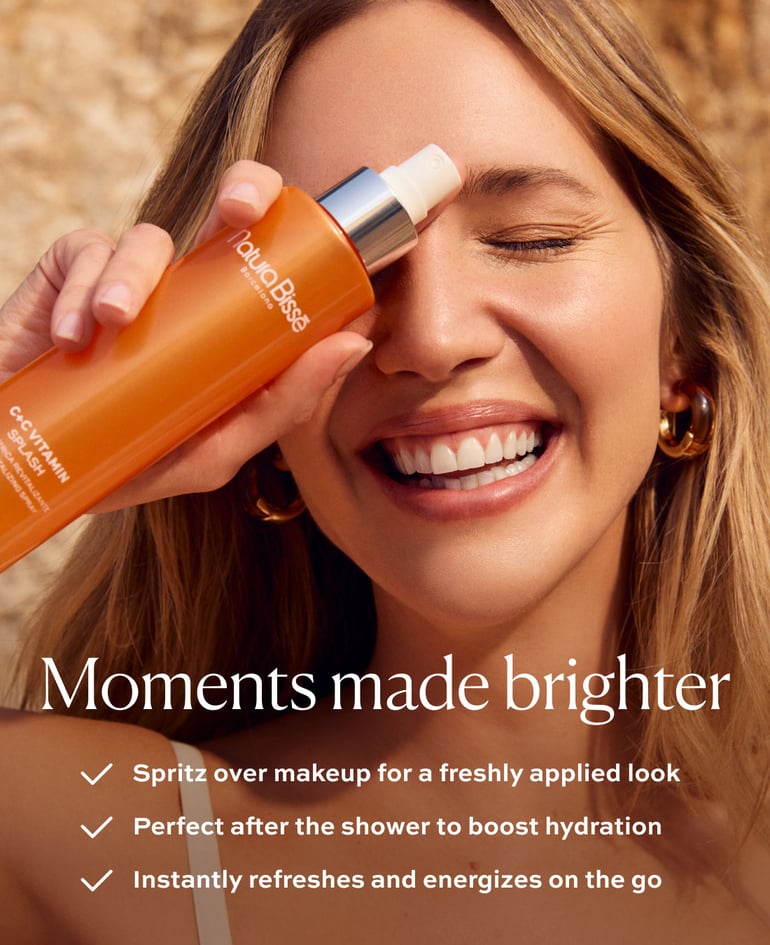 MOMENTS MADE BRIGHTER ✓ Spritz over makeup for a freshly applied look ✓ Perfect after the shower to boost hydration ✓ Instantly refreshes and energizes on the go &mdash; from the office to the gym, beach, or pool