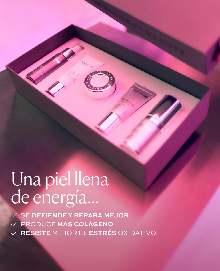 Una piel llena de energía...  ✓ Se defiende y repara mejor ✓ Produce más colágeno ✓ Resiste mejor el estrés oxidativo