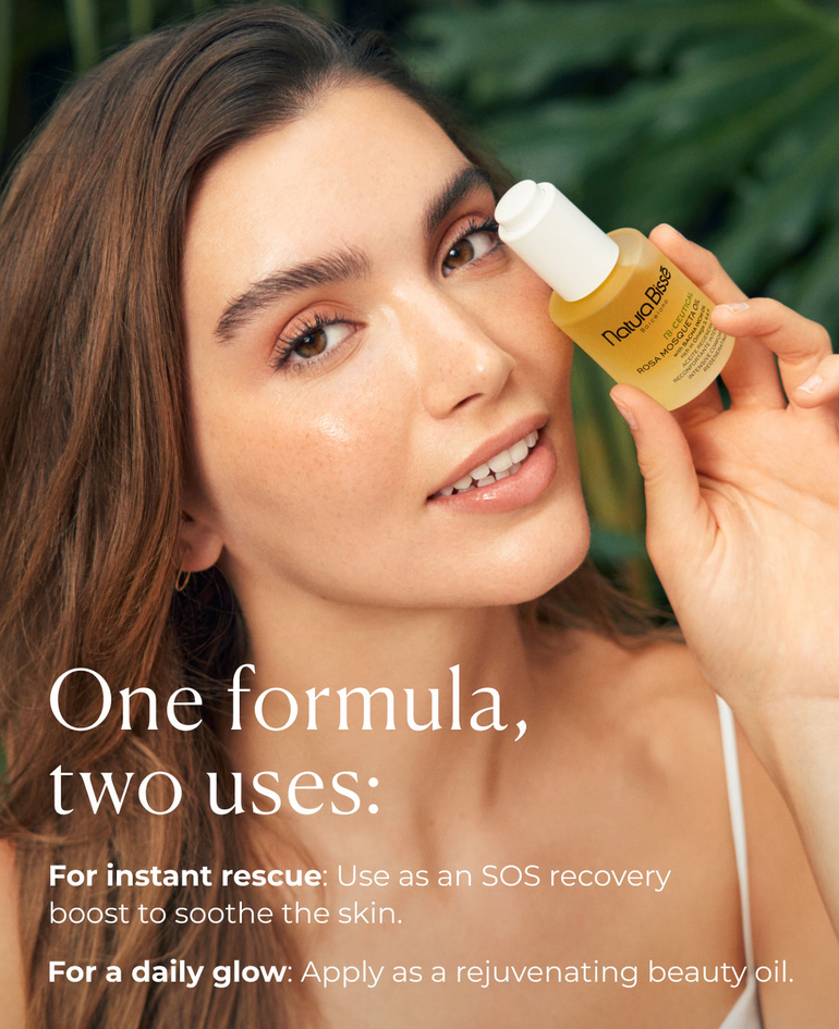 ONE FORMULA, TWO USES: ✓ For instant rescue: Use as an SOS recovery boost to soothe and treat stressed skin. ✓ For a daily glow: Apply as a rejuvenating beauty oil to give your skin radiance every day.