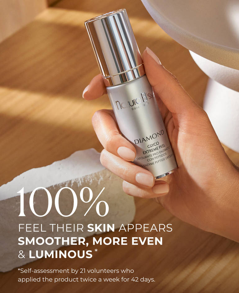 100% feel their skin appears smoother, more even and luminous  *Self-assessment by 21 volunteers who applied the product twice a week for 42 days.