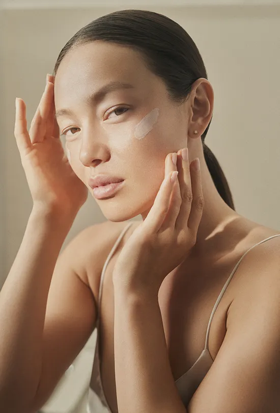 tinted SPF 40 on skin