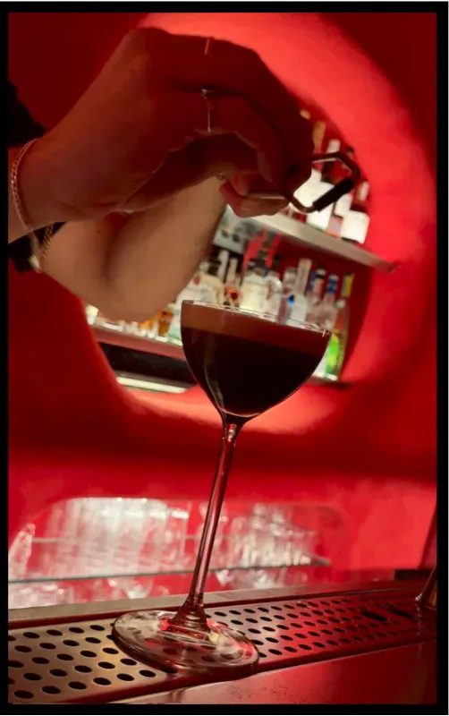 Video of Focacha's barman preparing a cocktail