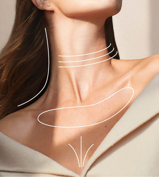 how to avoid vertical lines in the neck